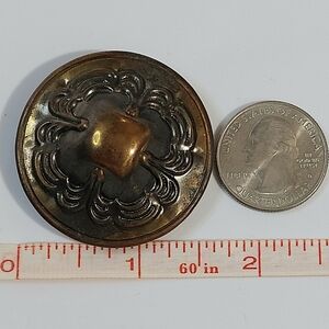 Vintage Brass Metal  Dome Button